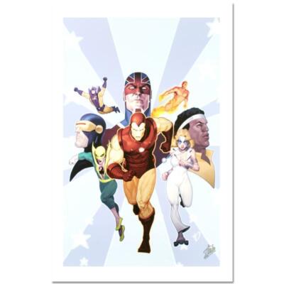 Stan Lee Signed ''Iron Age: Omega #1'' Marvel Comics Limited Edition Canvas Art