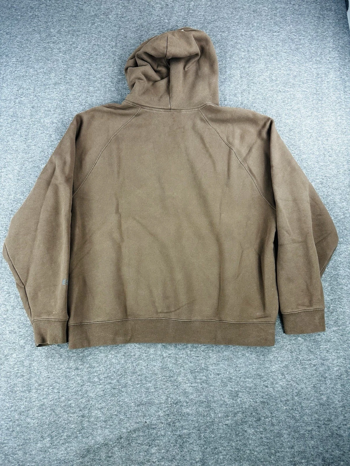 Fear Of God Essentials Felpa con Cappuccio Uomo XL Marrone Spellout Pullover