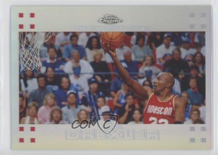 2007-08 Topps Chrome Refractor 132/999 Clyde Drexler #85 HOF 1z9
