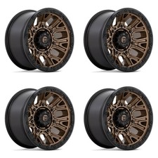 Set 4 Fuel D826 Traction 17x9 6x5.5 Matte Bronze Black Ring Wheels 17 -12mm