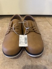 The Children's Place Kid Boy's Oxford Dress Shoes/ Size 4 Brown/Lace-up NWT