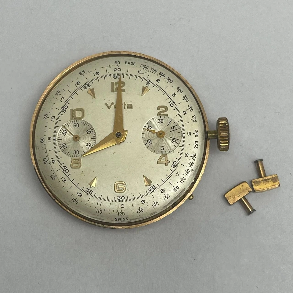 VALJOUX 23 CHRONOGRAPH SWISS WATCH MANUAL MOVEMENT GOOD BALANCE X REPAIR/PARTS - Image 2 of 4