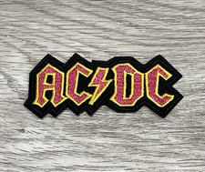 AC/DC Rock Band Embroidered Logo Iron On or Sew On 1.5x3.5 Inch