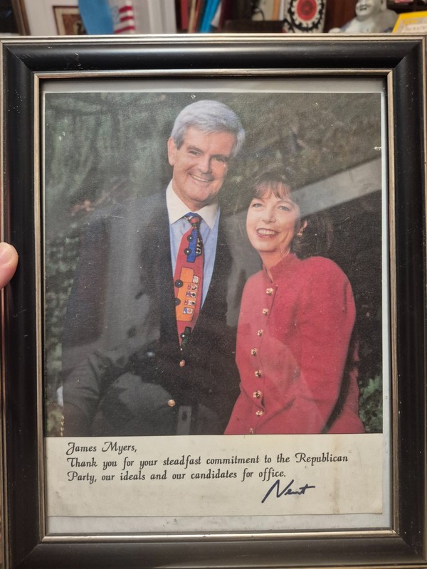 Newt Gingrich and Marianne Gingrich signed photo speaker of the house republican