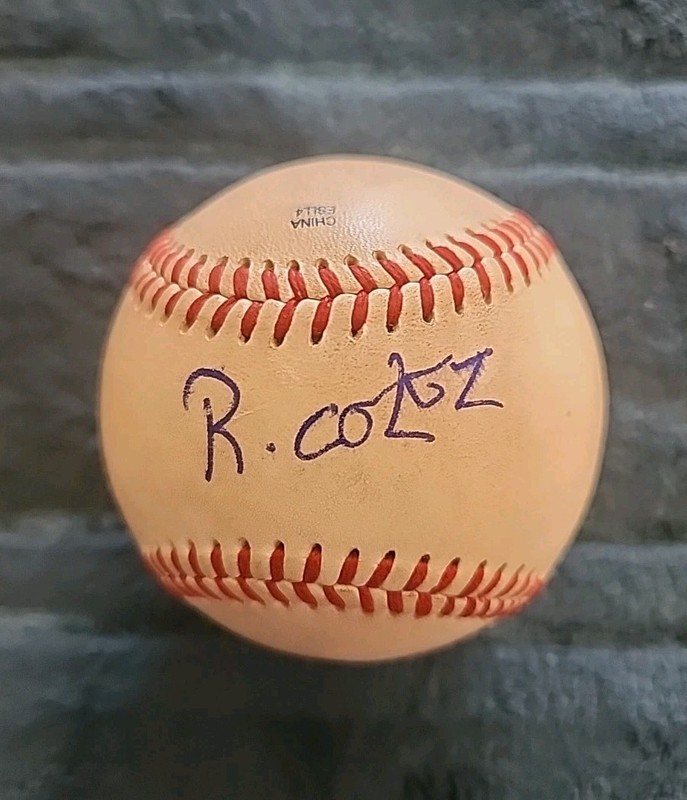ROBERT CALAZ Autographed MILB Baseball Game Used Colorado Rockies Signed Auto