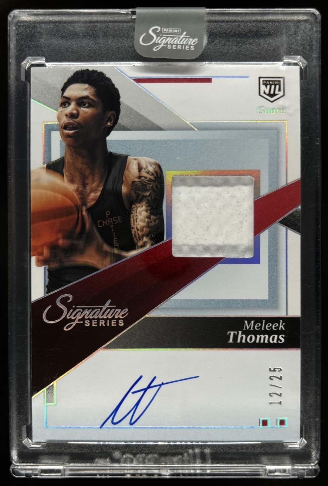 Meleek Thomas 2025-26 Panini Signature Series Patch Auto Patch /25 view 1