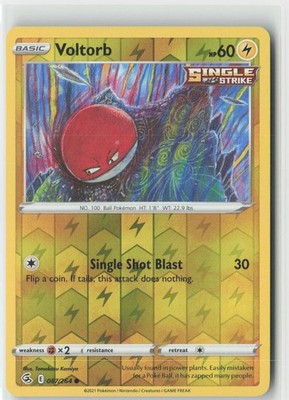 Voltorb 087/264 Common Fusion Strike Pokemon Reverse Holo Near Mint