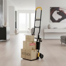 Versatile 2-in-1 Folding Hand Truck with 300 lb Capacity & Extendable Handle