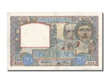 [#200123] France, 20 Francs, Science et Travail, 1940, 1940-02-22, UNC, Fayette: