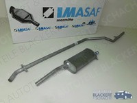 Imasaf Auspuff Set Mittelrohr + Endtopf für Renault R 6 1.1 1970-1973