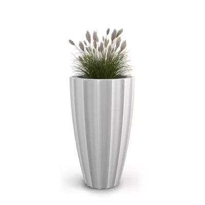 Sedona 28 In. Tall Self-Watering White Polyethylene Planter