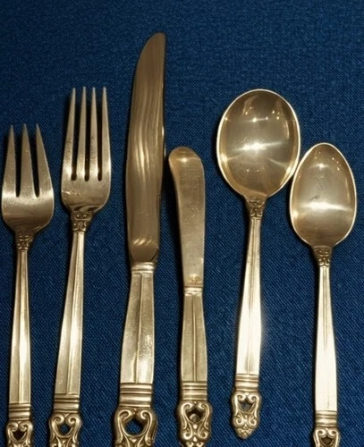 Intl ROYAL DANISH Sterling Silver 6pc Place Setting HEAVY Estate No Monogram