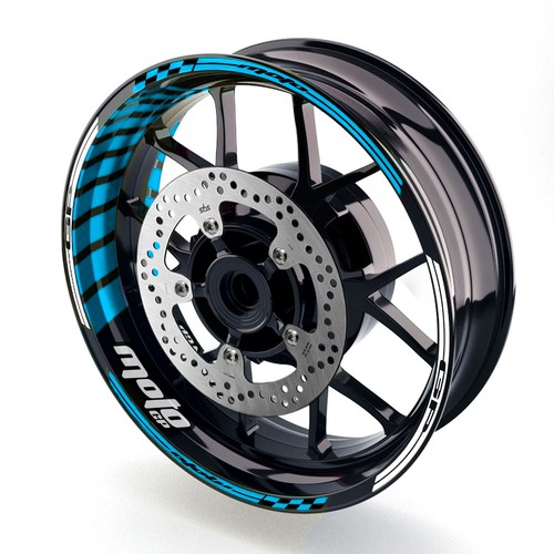 Aqua GP02 Racing 17" Rim Wheel Sticker For Ninja H2 H2R 19 20 21 22 23 - Picture 9 of 12
