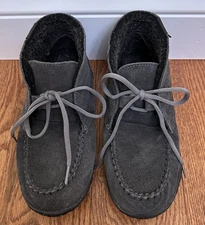 Minnetonka Men's Torrey Boot Slippers - 41064 - Grey - 8 M