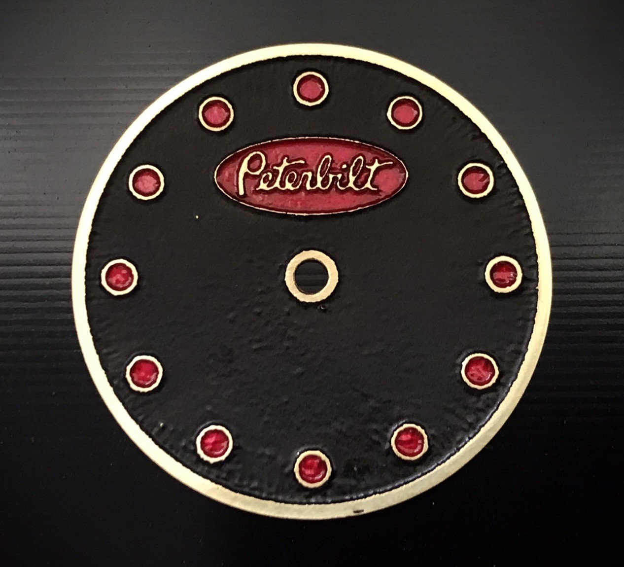 watch engraved deeply brass - mm   dial Ø - enamel Peterbilt / - - 28,5 - vintagewatches.pk