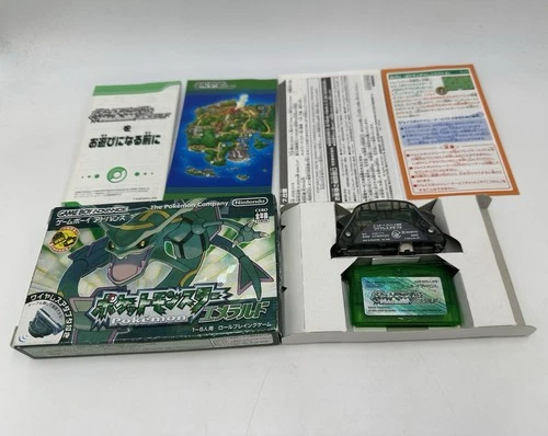 Gameboy Advance Pokemon Emerald GBA Nintendo Japan gameboy box Manual missing#2