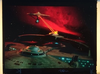 D295 3x Dias/Movie Slides (20 x25 cm)  STAR TREK II  DER ZORN DES KHAN