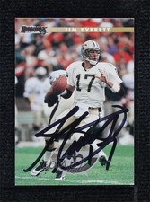 BAS 1996 Donruss Jim Everett #183 Beckett Auth Sticker Auto 2k2