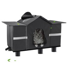 Outdoor Cat House Weatherproof - Insulated Cat Shelter for Outside with Roof ...