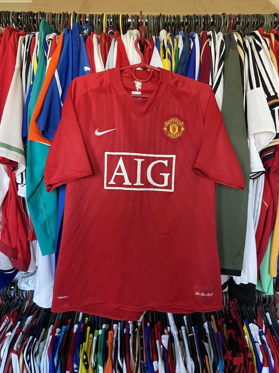 MANCHESTER UNITED 2007 2009 HOME FOOTBALL SHIRT SOCCER JERSEY NIKE