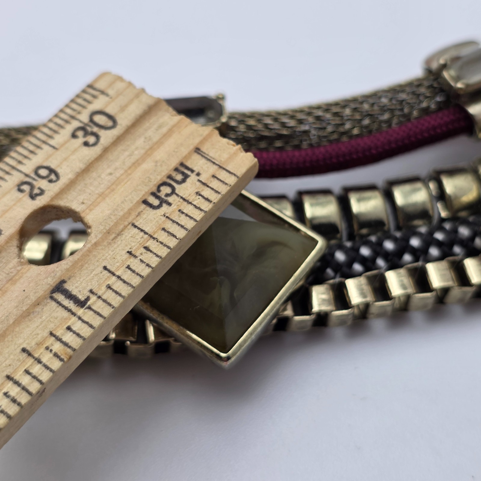 Ann Taylor LOFT Signed Statement Bib Necklace, Go… - image 9