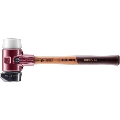 HALDER SIMPLEX Schonhammer Ø 60 mm Gummi / Superplastik mit Standfuß Gummihammer