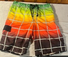 Ocean Pacific Cargo Board Shorts Mesh Lined Men's Striped Size M 32/34 Beach