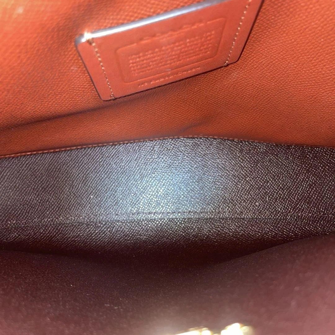 COACH Molly Tote 25 Tote Bag 2way Beige Gray Leather  Authentic thumbnail 10