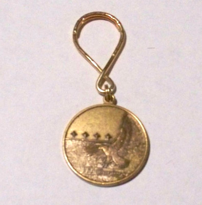 Vintage ITT Courier 10 Year w/Eagle Keychain (Possibly Bronze)
