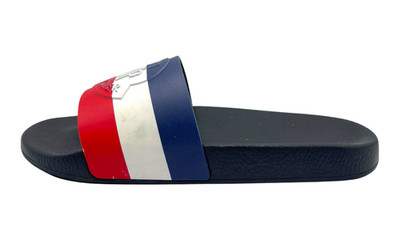 Moncler Basile Pool Slides ''Black TriColour'' (PreOwned)