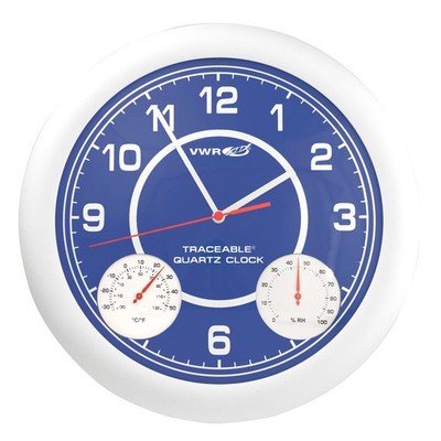 NEW OPEN BOX Traceable 1071 Quartz Wall Clock w/ Temp & Humidity NIST NO CERT