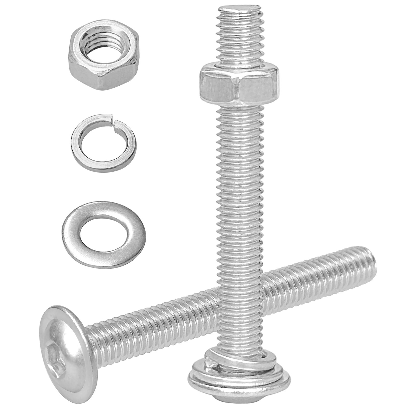 Stainless Steel M5 × 40mm Hex Socket Bolts Nuts Washers Set