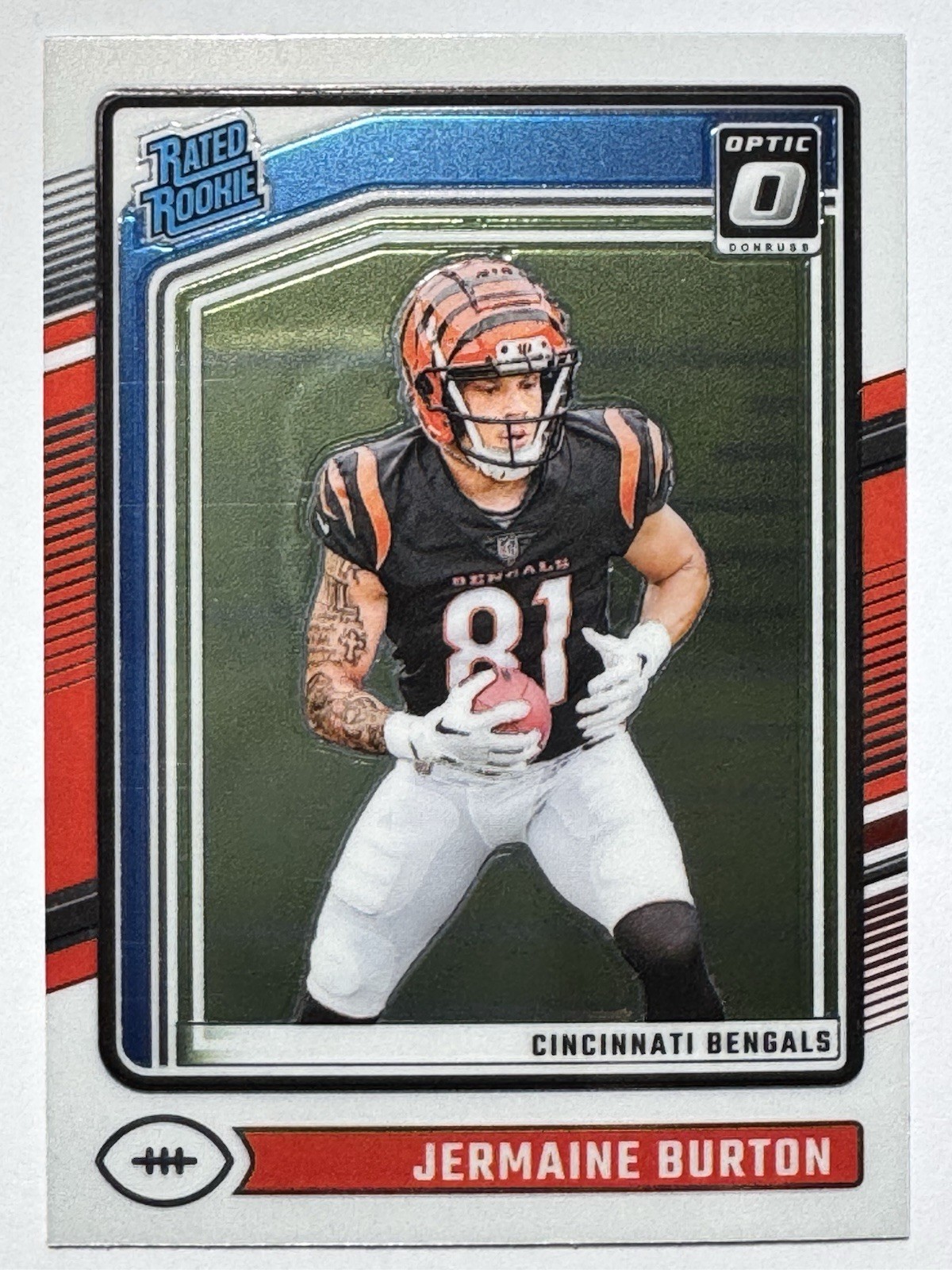 RATED ROOKIE CARD JERMAINE BURTON Cincinnati Bengals 2024 Donruss Optic #251