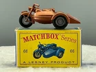 matchbox Lesney 1962 #66B Harley Davidson MINT Boxed all original