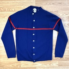 Vintage Saks Fifth Avenue Active Sportswear Womens M Snap Front Cardigan Sweater