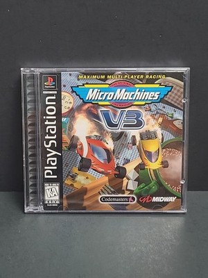 Micro Machines V3 Sony PlayStation 1 Complete Black Label