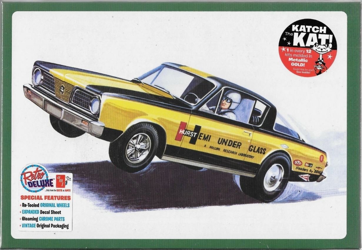 Maquette AMT PLYMOUTH Barracuda Hemi Under Glass 1966 réplique de collection en plastique injecté