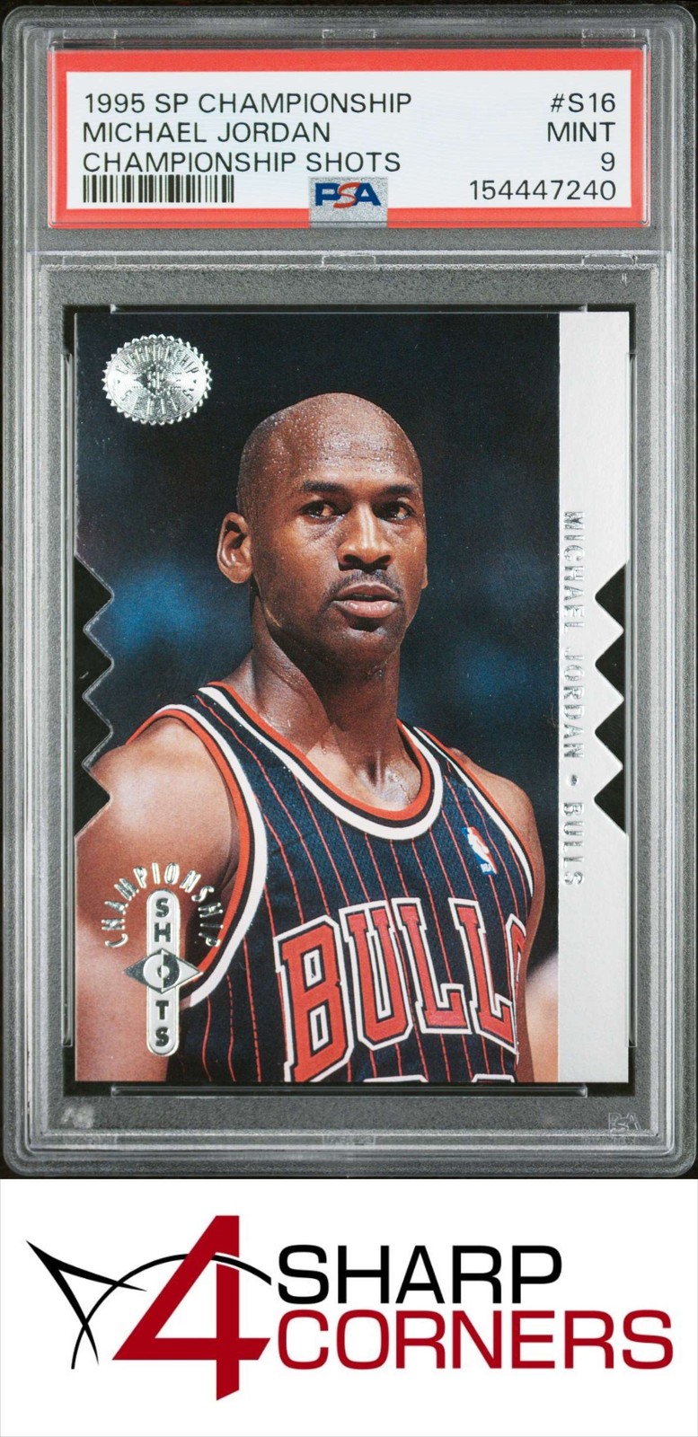 1995 SP CHAMPIONSHIP SHOTS #S16 MICHAEL JORDAN HOF PSA 9