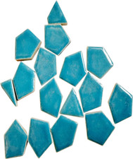 Light Blue Ceramic Tiles Mosaic Tiles for Crafts, Colorful Large Sizes Shape Mos