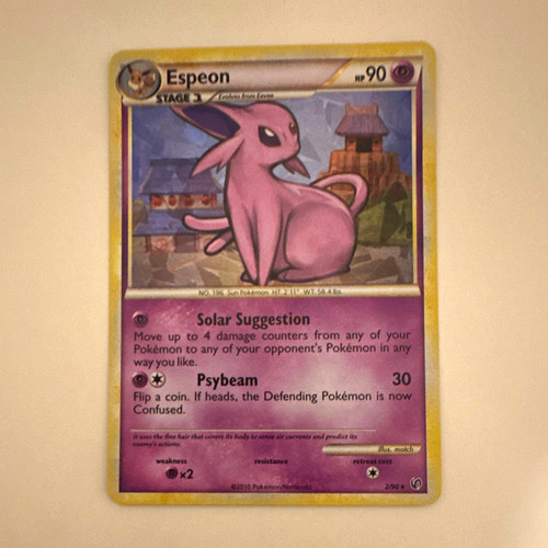 Espeon 2/90 Cracked Ice Holo Rare HGSS Undaunted Pokemon TCG 2010 LP
