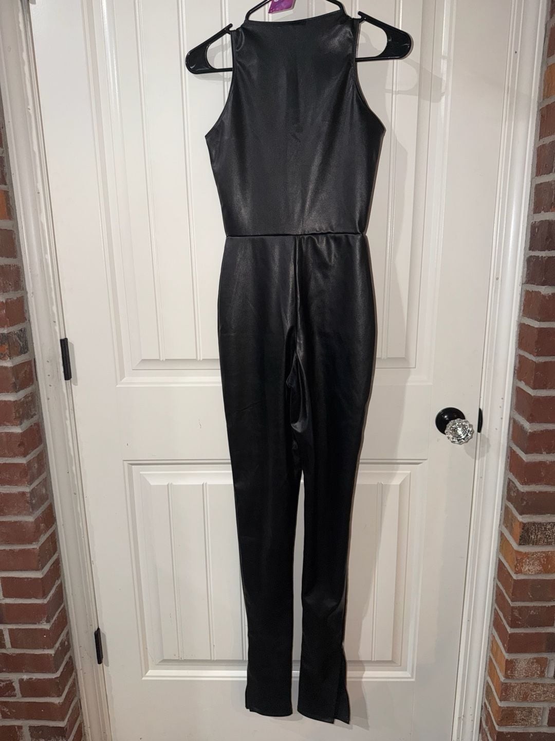 ๐ค PrettyLittleThing Black Faux Leather Jumpsuit | US 2 ๐ค, photo 5