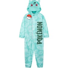 Pokémon Boys Puddle Suit Hooded Water Resistant Paddle Overalls Fleece Lining