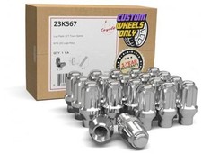 20 Pcs 9/16"-18 Thread ET Bulge Acorn Extra Thread 20 Pack Chrome Spline ET