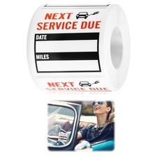 300 Pcs Oil Change Stickers Cling for Car Auto Vehicle Window 2in with No