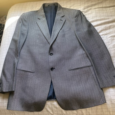 Giorgio Armani COLLEZIONI herringbone wool/silk sport coat blazer Size 42R Men's