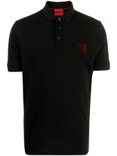 Hugo Boss Men's Dereso V Short Sleeve Square Logo Polo Shirt, Black