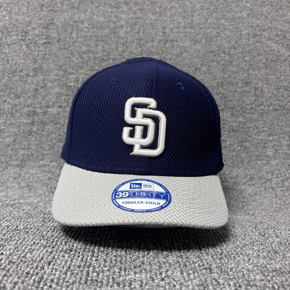 New Era San Diego Padres 39THIRTY Toddler-Child Stretch Fit Hat Navy Gray MLB