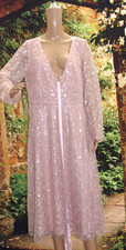 Mac Duggal Pink Rhinestone and Bead Embellished Midi Gown size 16