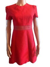 SANDRO robe rouge manches courtes taille 36