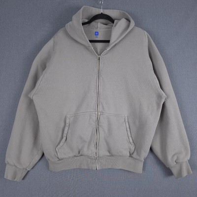 YZY x GAP Unreleased Hoodie Mens Large Gray Heavyweight Full Zip